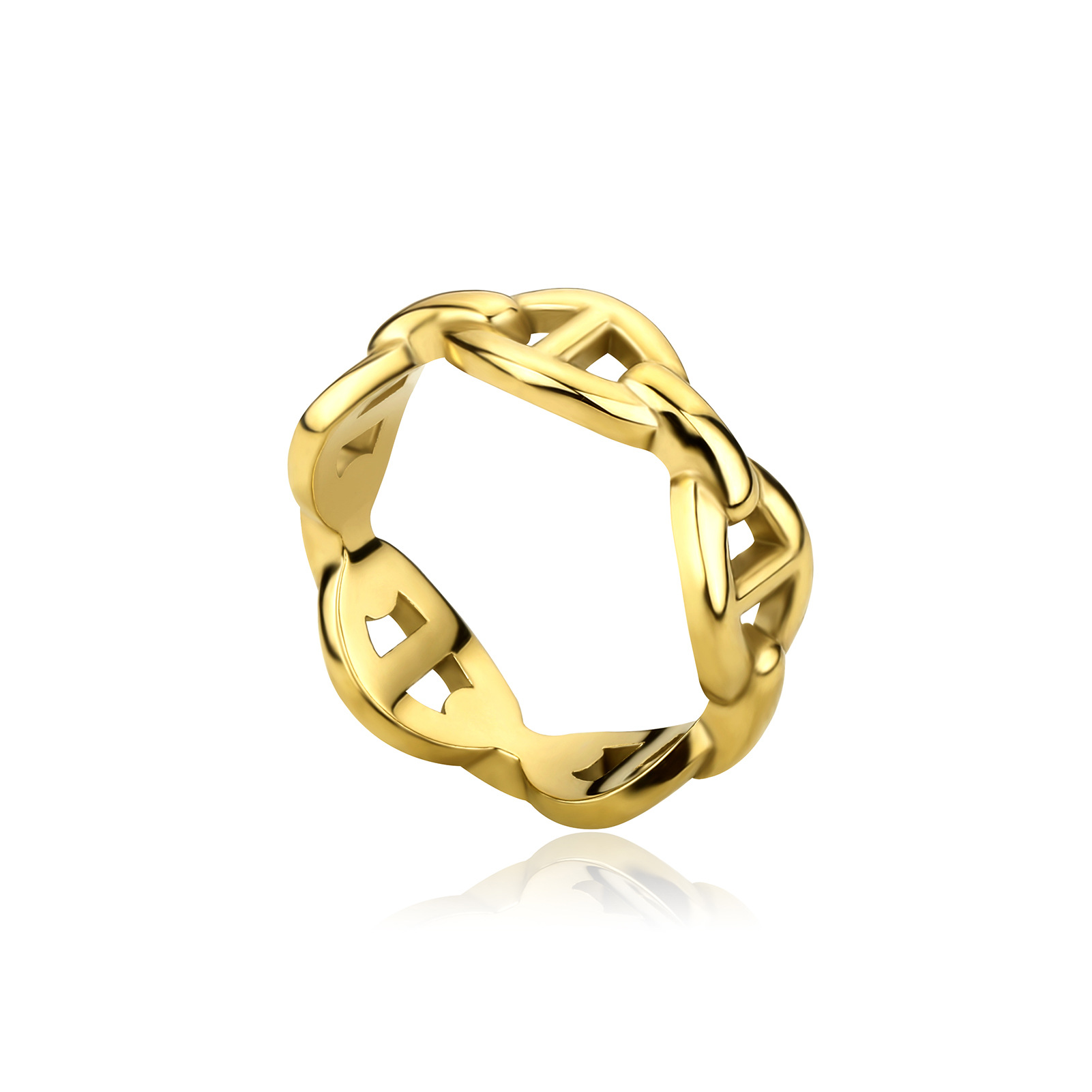 Vintage Chunky Cuban Link Ring - Image 4