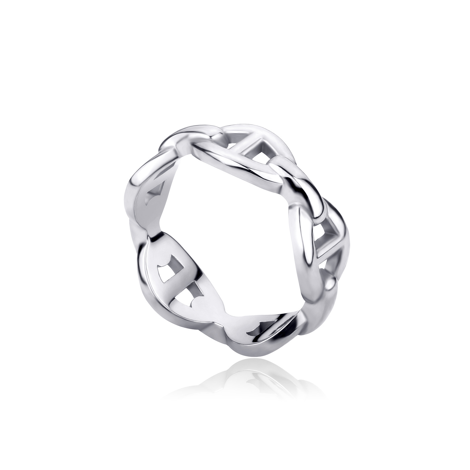 Vintage Chunky Cuban Link Ring - Image 3