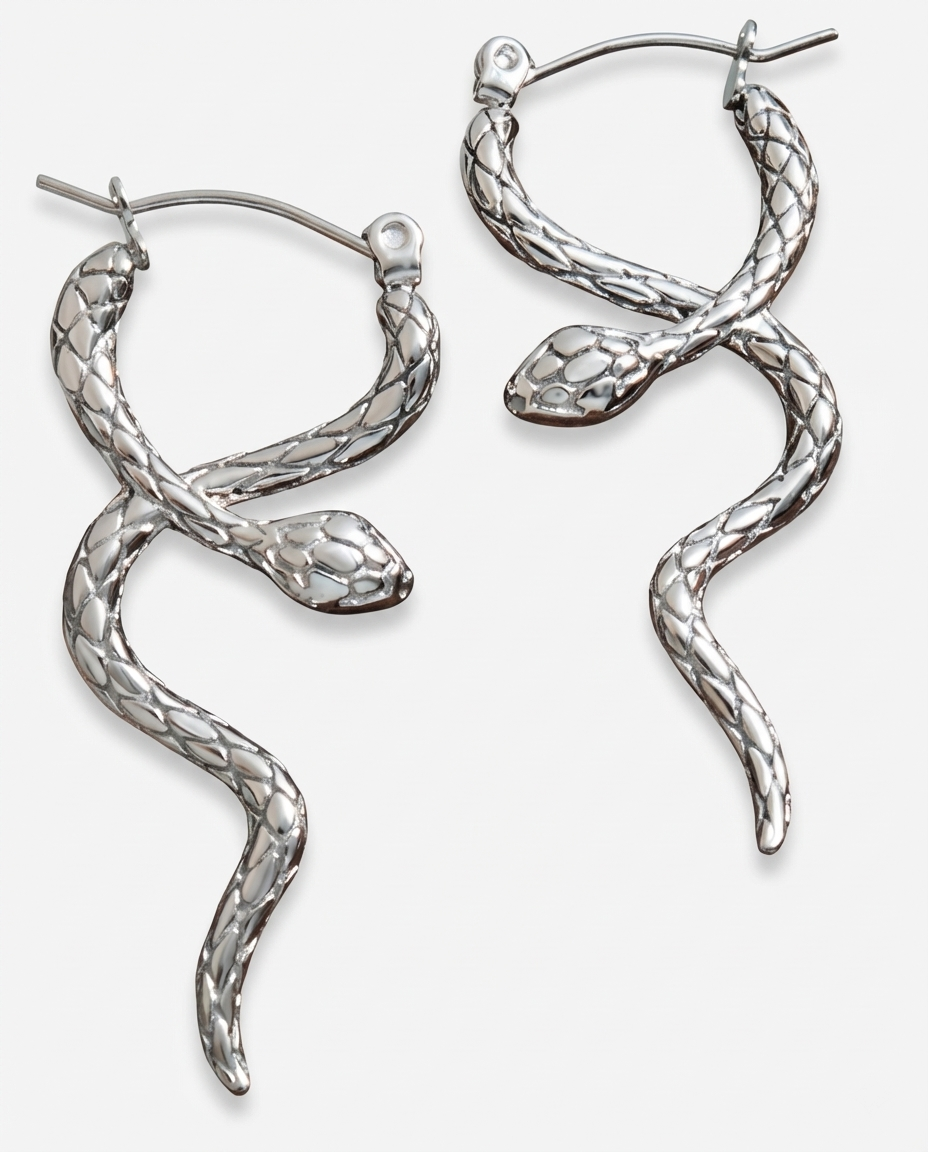 Vintage Wrap Around Serpent Earrings - Image 3