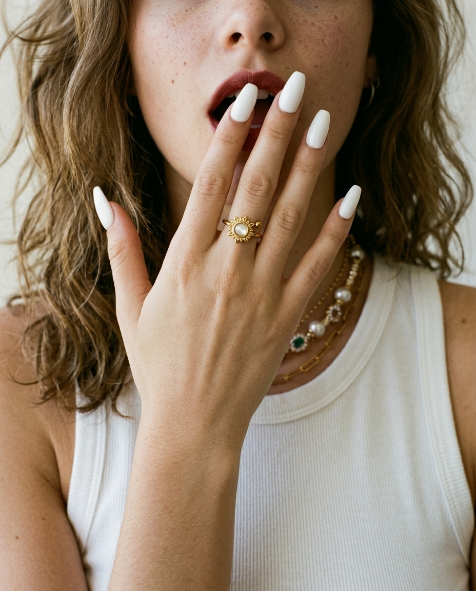 Vintage Sunburst Cat Eye Adjustable Ring