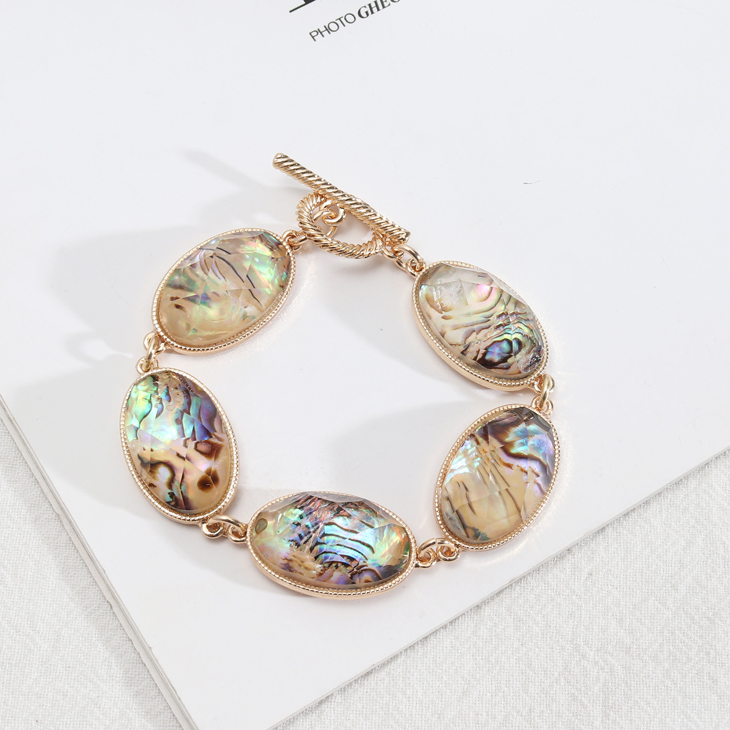 Elegant Abalone Shell Resin Bracelet