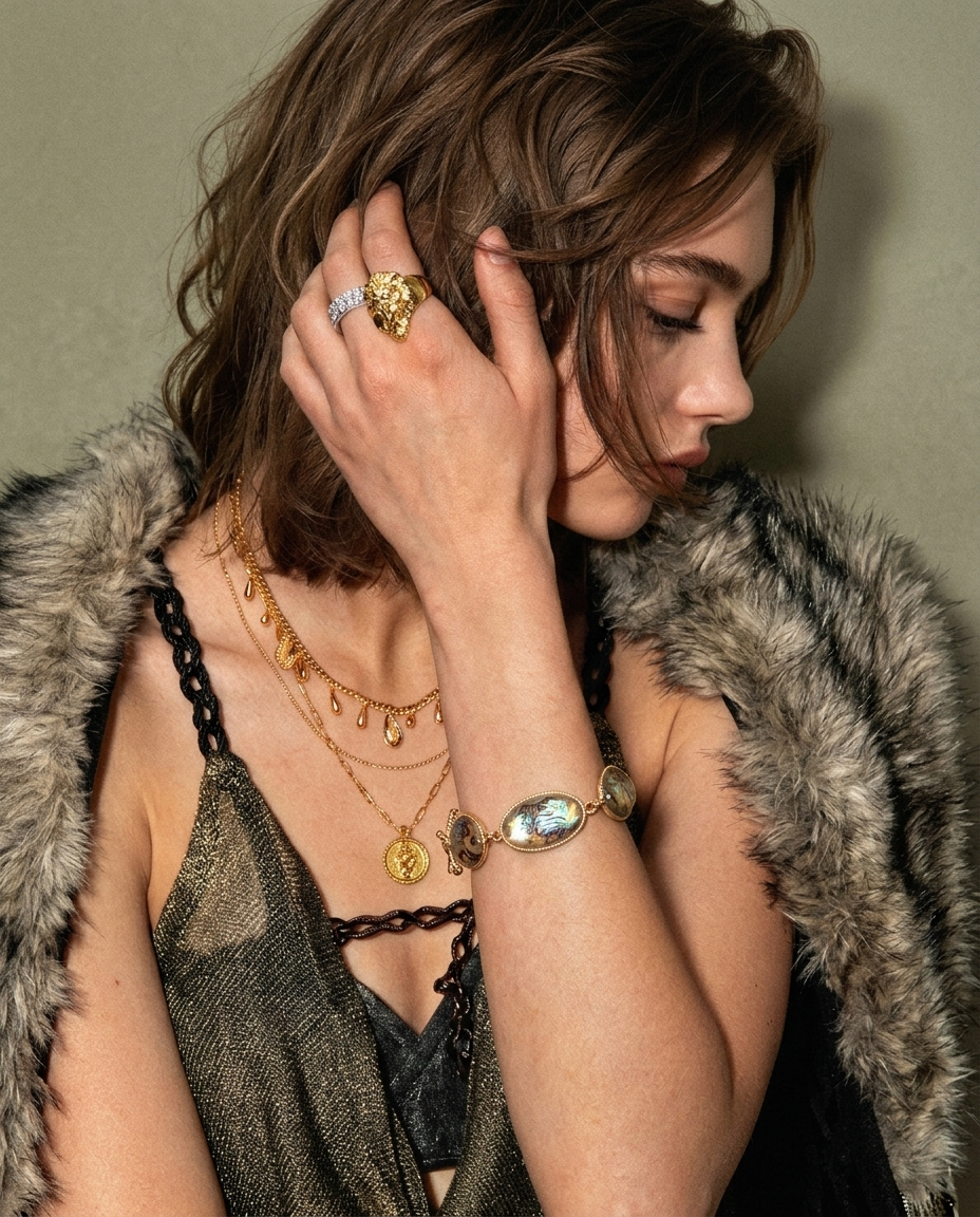 Elegant Abalone Shell Resin Bracelet