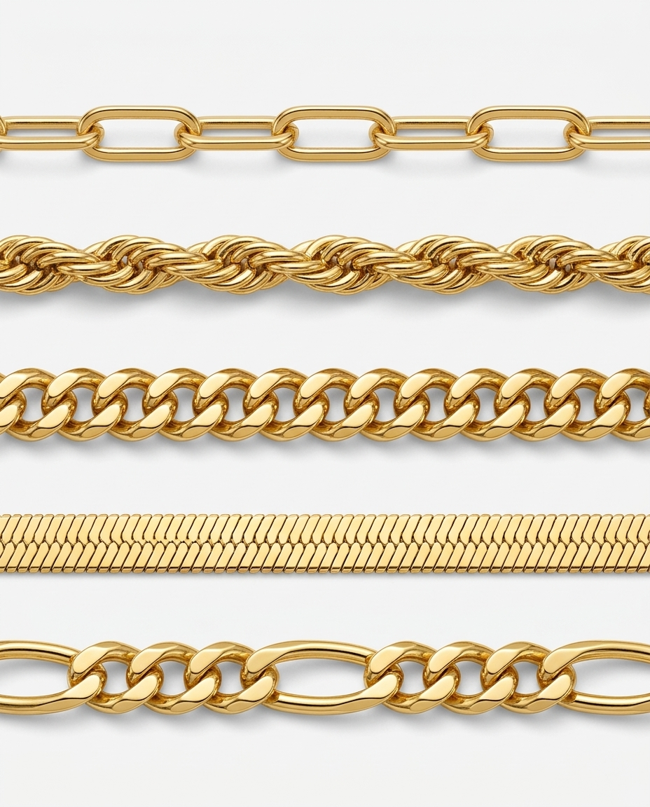 Layered Cuban And Paperclip Chain Bracelet Set