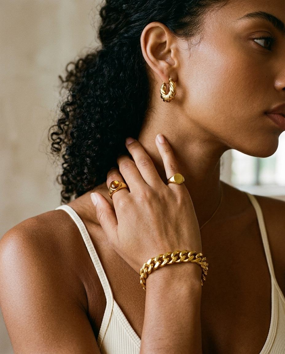 Minimalist Geometric Textured Hoop Earrings