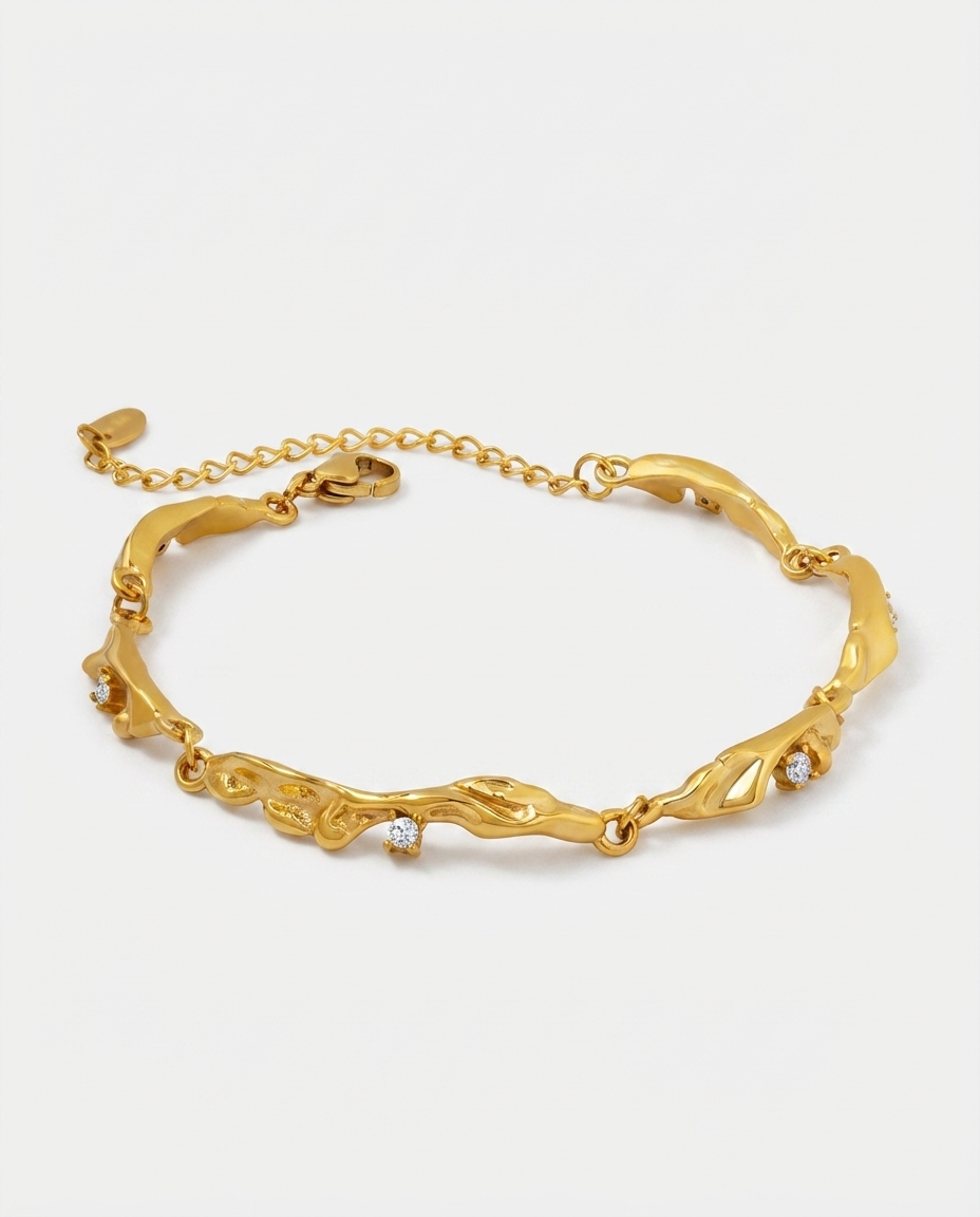 Minimalist 18K Gold Plated Zircon Bracelet - Image 4